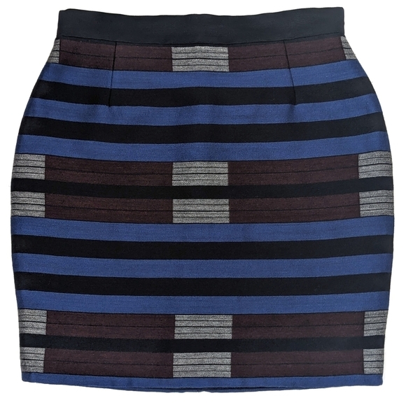 Proenza Schouler Geometric Striped Mini Pencil Skirt 8 - Picture 5 of 8